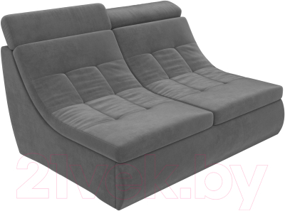 Диван Лига Диванов Холидей Люкс модульный 234 / 105607 (велюр серый)