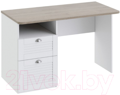 Письменный стол ТриЯ Ривьера ТД 241.15.02 с ящиками (дуб бонифацио/белый)