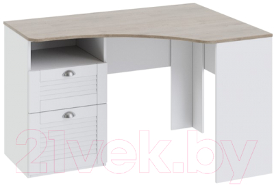 Письменный стол ТриЯ Ривьера ТД 241.15.03 с ящиками (дуб бонифацио/белый)