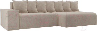 Диван угловой Mebelico Кёльн 242 правый / 105071 (велюр, бежевый)