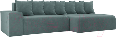 Диван угловой Mebelico Кёльн 242 правый / 105072 (велюр, бирюзовый)