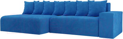 Диван угловой Mebelico Кёльн 242 левый / 105073 (велюр, голубой)