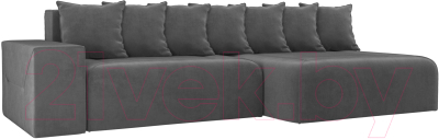 Диван угловой Mebelico Кёльн 242 правый / 105076 (велюр, серый)