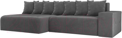 Диван угловой Mebelico Кёльн 242 левый / 105076 (велюр, серый)