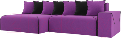 Диван угловой Mebelico Кёльн 242 левый / 105083 (микровельвет фиолетовый)