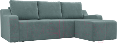Диван угловой Лига Диванов Элида 242 правый / 108669 (велюр бирюзовый)