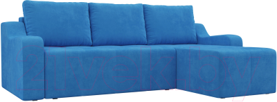 Диван угловой Лига Диванов Элида 242 правый / 108670 (велюр голубой)