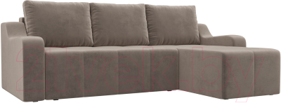 Диван угловой Лига Диванов Элида 242 правый / 108672 (велюр коричневый)