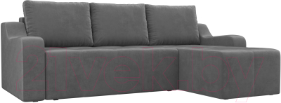 Диван угловой Лига Диванов Элида 242 правый / 108673 (велюр серый)