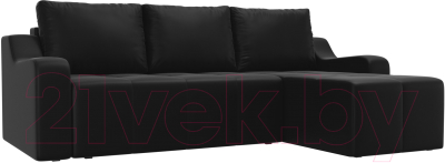 Диван угловой Лига Диванов Элида 242 правый / 108690 (экокожа черный)
