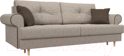 Диван Лига Диванов Сплин 243 / 101685 (рогожка бежевый/коричневый)