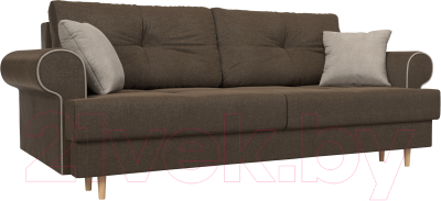 Диван Лига Диванов Сплин 243 / 101686 (рогожка коричневый/бежевый)