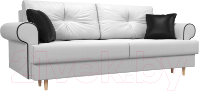 Диван Лига Диванов Сплин 243 / 101690 (экокожа белый/черный)