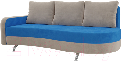 Диван Mebelico Премьер 246 левый / 105255 (велюр, голубой/бежевый)