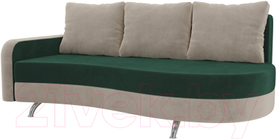 Диван Mebelico Премьер 246 левый / 105256 (велюр, зеленый/бежевый)
