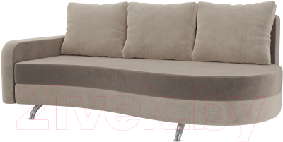 Диван Mebelico Премьер 246 левый / 105257 (велюр, коричневый/бежевый)