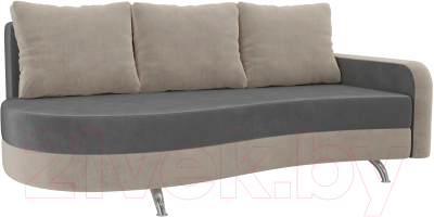 Диван Mebelico Премьер 246 правый / 105258 (велюр, серый/бежевый)
