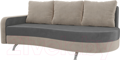 Диван Mebelico Премьер 246 левый / 105258 (велюр, серый/бежевый)