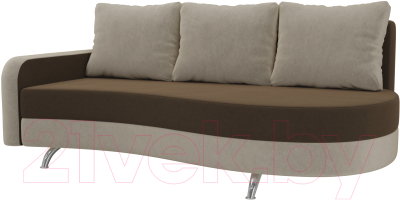 Диван Mebelico Премьер 246 левый / 105264 (микровельвет, коричневый/бежевый)