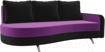 Диван Mebelico Премьер 246 правый / 105265 (микровельвет, фиолетовый/черный)