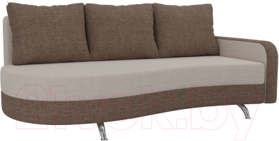 Диван Mebelico Премьер 246 правый / 105267 (рогожка, бежевый/коричневый)