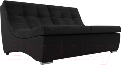 Диван Лига Диванов Монреаль 246 / 111479 (велюр черный/экокожа черный)