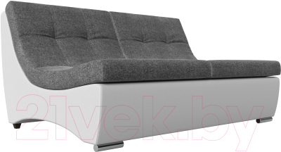 Диван Лига Диванов Монреаль 246 / 111494 (рогожка серый/экокожа белый)