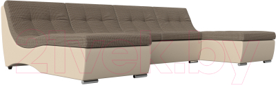Диван П-образный Лига Диванов Монреаль 249 / 111571 (корфу 03/экокожа бежевый)