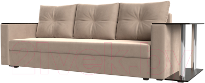 Диван Mebelico Атланта Лайт стол справа 254 / 112470 (велюр, бежевый)