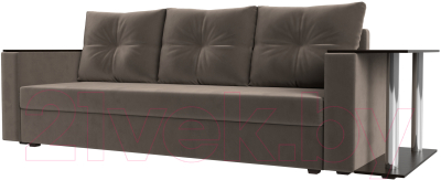 Диван Mebelico Атланта Лайт стол справа 254 / 112474 (велюр, коричневый)