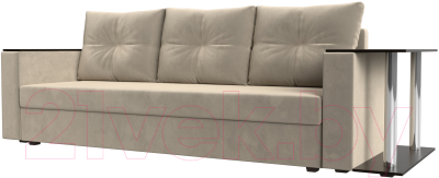 Диван Mebelico Атланта Лайт стол справа 254 / 112478 (микровельвет, бежевый)