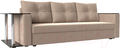 Диван Mebelico Атланта Лайт стол слева 312 / 112478 (микровельвет, бежевый)