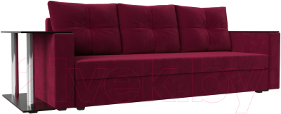 Диван Mebelico Атланта Лайт стол слева 312 / 112479 (микровельвет, бордовый)