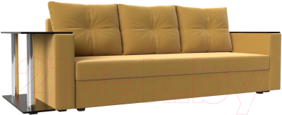 Диван Mebelico Атланта Лайт стол слева 312 / 112480 (микровельвет, желтый)