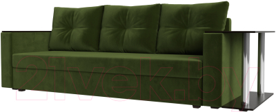 Диван Mebelico Атланта Лайт стол справа 254 / 112481 (микровельвет, зеленый)