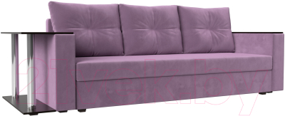 Диван Mebelico Атланта Лайт стол слева 312 / 112484 (микровельвет, сиреневый)