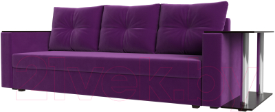 Диван Mebelico Атланта Лайт стол справа 254 / 112485 (микровельвет, фиолетовый)