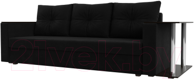 Диван Mebelico Атланта Лайт стол справа 254 / 112486 (микровельвет, черный)