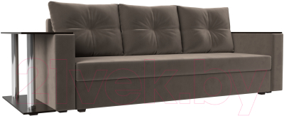 Диван Mebelico Атланта Лайт стол слева 312 / 112474 (велюр, коричневый)