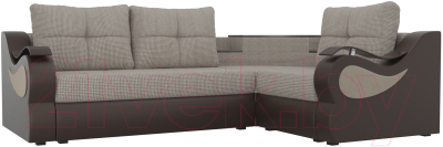Диван угловой Mebelico Митчелл 268 правый (корфу 02/эко кожа коричневый)