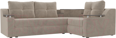 Диван угловой Mebelico Тесей 269 правый / 107611 (велюр, бежевый)