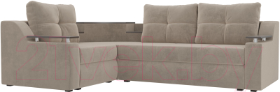 Диван угловой Mebelico Тесей 269 левый / 107611 (велюр, бежевый)