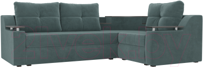 Диван угловой Mebelico Тесей 269 правый / 107612 (велюр, бирюзовый)