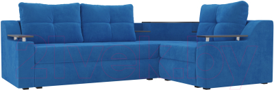Диван угловой Mebelico Тесей 269 правый / 107613 (велюр, голубой)