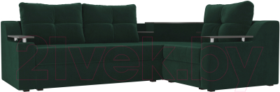 Диван угловой Mebelico Тесей 269 правый / 107614 (велюр, зеленый)