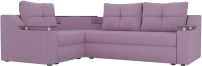 Диван угловой Mebelico Тесей 269 левый / 107628 (микровельвет, сиреневый)