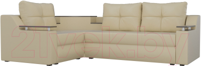 Диван угловой Mebelico Тесей 269 левый / 107642 (экокожа, бежевый)