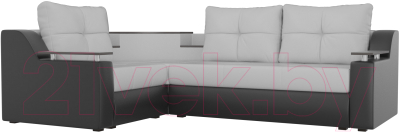 Диван угловой Mebelico Тесей 269 левый / 107645 (экокожа, белый/черный)