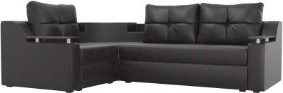 Диван угловой Mebelico Тесей 269 левый / 107648 (экокожа, черный)