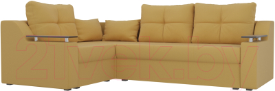 Диван угловой Лига Диванов Кронос 270 левый (микровельвет желтый)